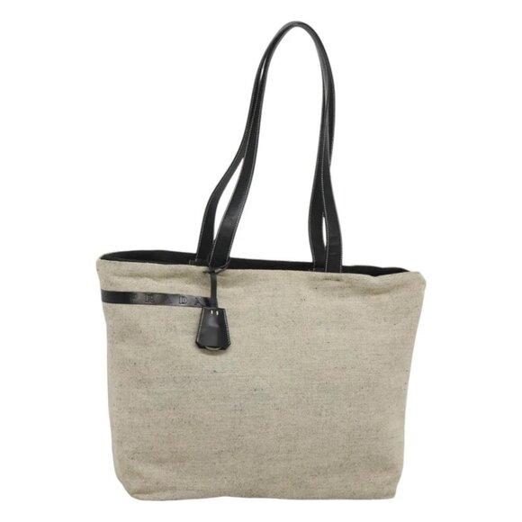 PRADA Sports Tote Bag Canvas Beige Silver Auth bs27440 - Picture 1 of 16